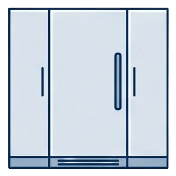 Illustration of a built-in refrigerator