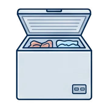Illustration of a freezer
