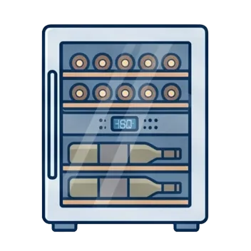Illustration of a wine cooler